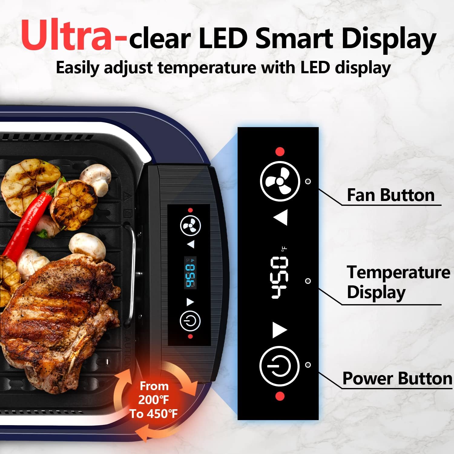 Smokeless Indoor Grill 1500W w - Korean Bbq Grill 评论和价格
