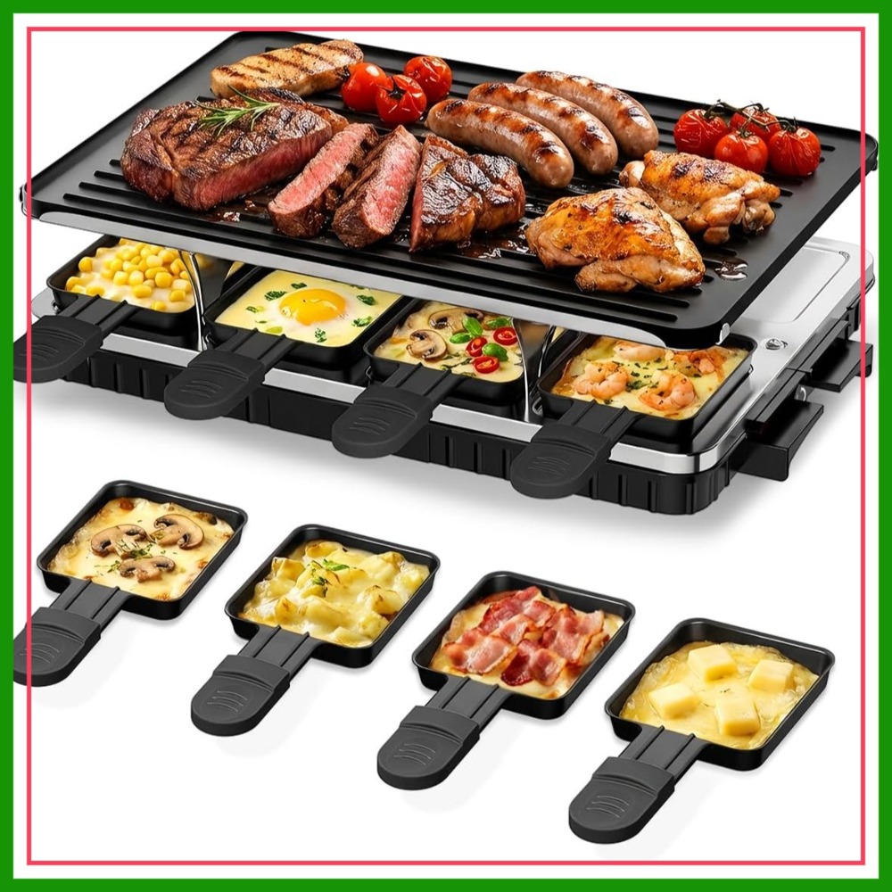 2-in-1 Electric Raclette Table - Korean Bbq Grill 评论和价格