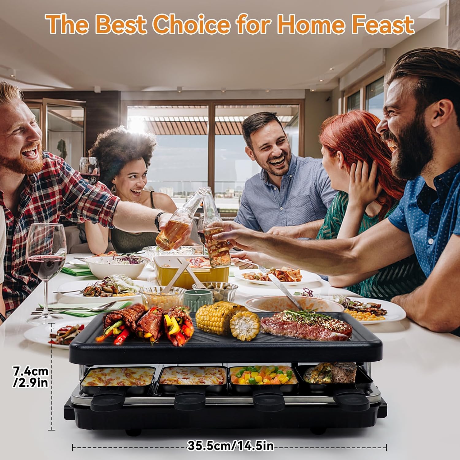 2-in-1 Electric Raclette & Kor - Korean Bbq Grill 评论和价格