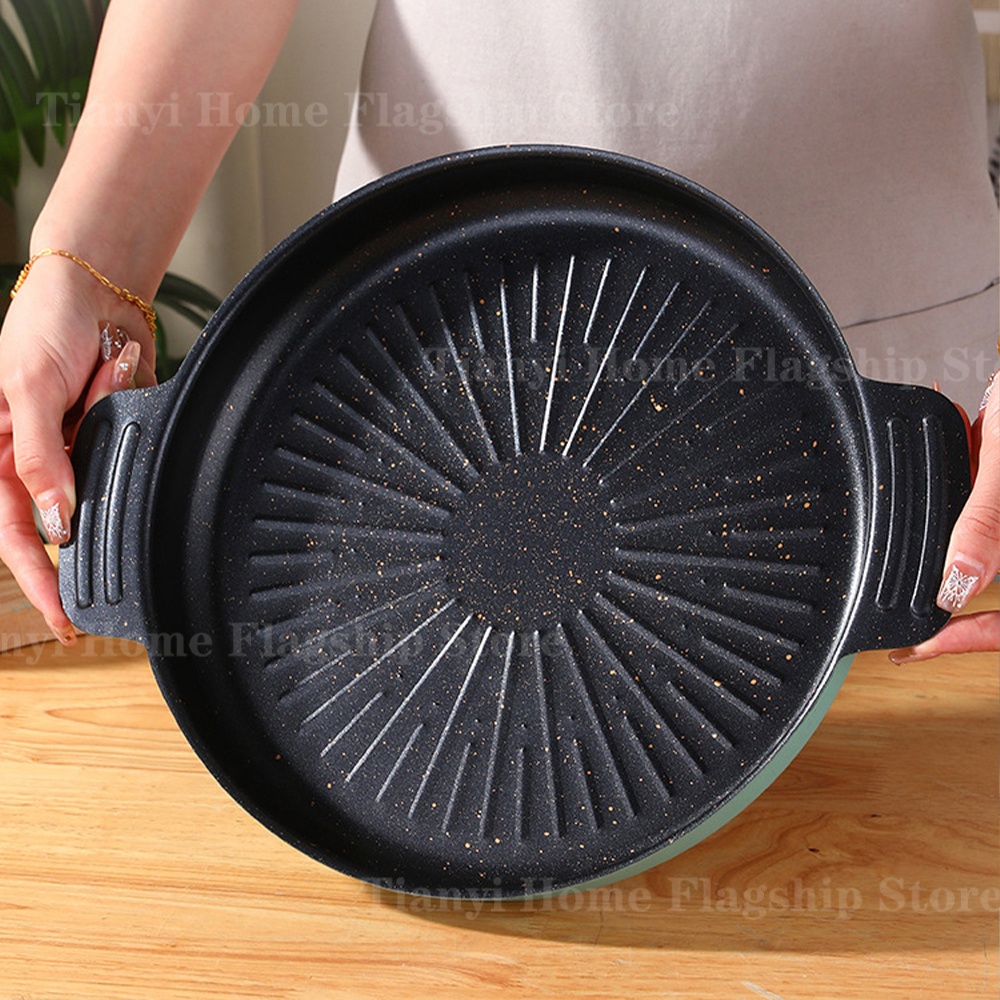 Grill Pan Round Non-Stick Barb - Korean Bbq Grill 评论和价格