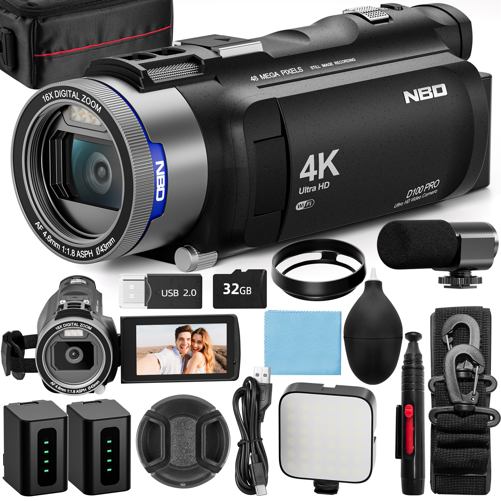 NBD 4K HD&48MP Camcorder Video - Korean Lifestyle & Kids Boutique 评论和价格