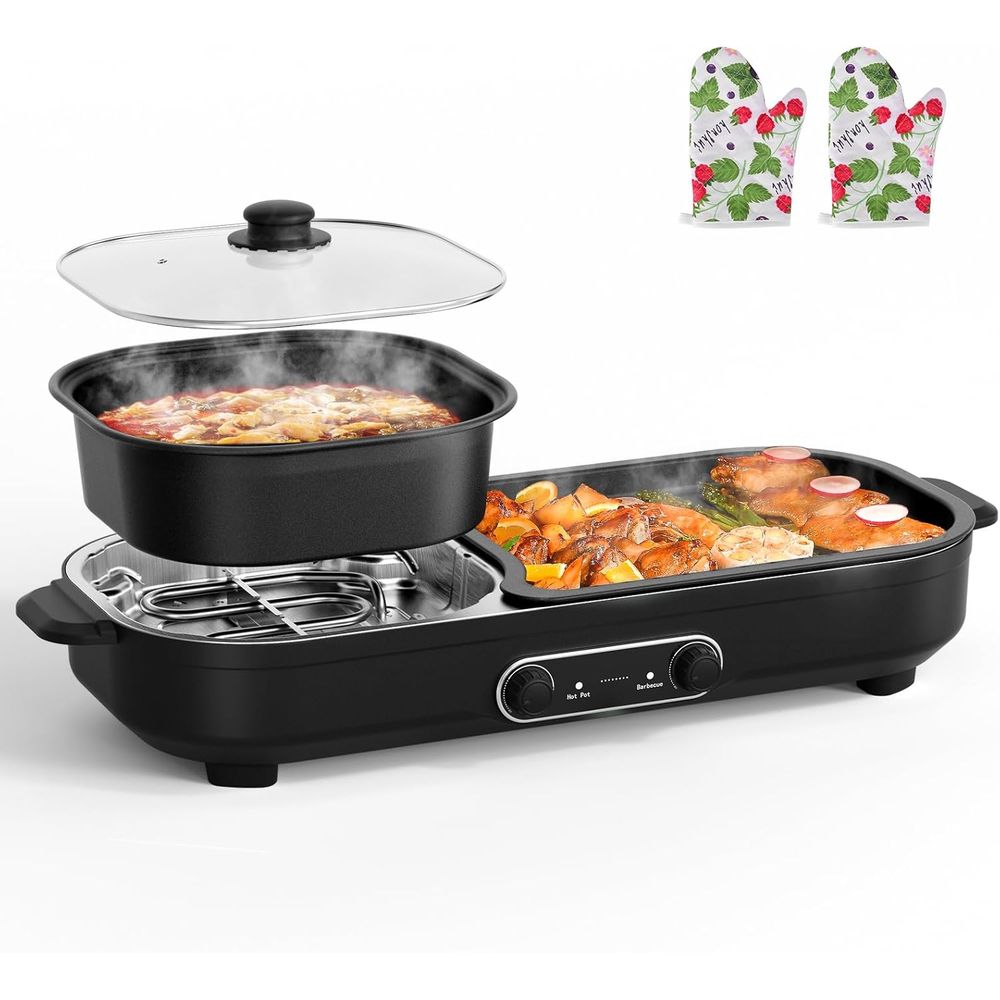 2 in 1 Hot Pot Electric with G - Korean Bbq Grill 评论和价格